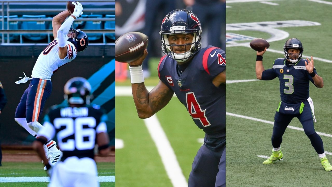 Jimmy Graham, Deshaun Watson, Russell Wilson
