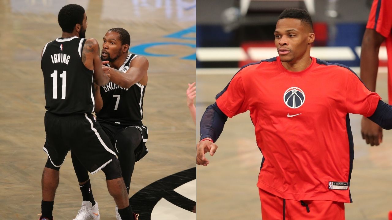 "I have no reaction, they missed": Russell Westbrook tacitly dodges question about Kevin Durant and Kyrie Irving's missed gamewinners vs Wizards