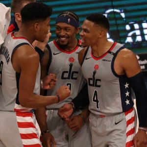 "Important to show that you care": Russell Westbrook hands his game-worn shoes to Wizards employee after realizing he's playing without spectators
