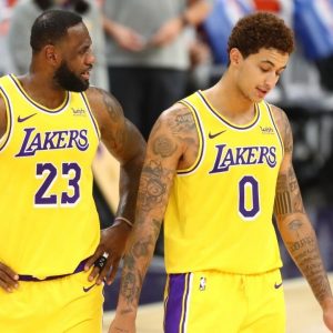 “LeBron James went against his word and left Kyle Kuzma on the ground”: Lakers MVP ridiculed for not helping Kuzma get back to his feet in loss to Russell Westbrook's Wizards