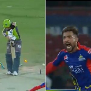 "Amir on fire": Mohammad Amir gestures fans to make noise; ecstatic after castling Joe Denly in PSL 2021