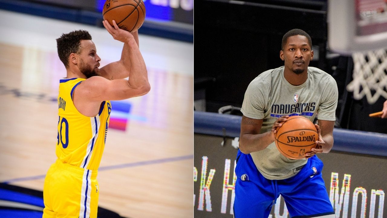 "Dorian Finney-Smith left staring at the logo beneath Stephen Curry": Mavs swingman can't believe Steph made it from the logo in Mavs' win over Warriors