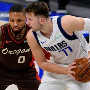 "I got a foul for this": Damian Lillard is indignant about a phantom foul call on him while guarding Luka Doncic during Blazers' win