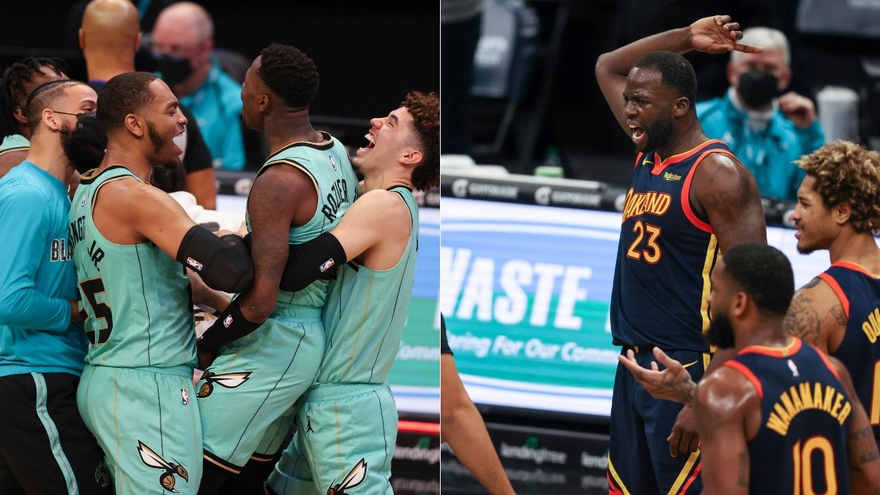 "Draymond Green threw the game": Warriors DPOY's temper tantrum hands Charlotte Hornets the momentum as Terry Rozier knocks down the gamewinner, NBA Twitter reacts