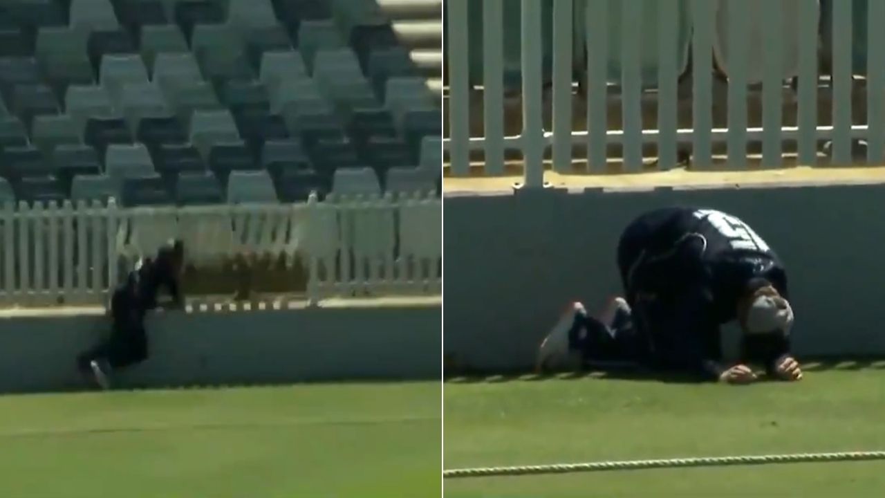 Mackenzie Harvey injury in Marsh One-Day Cup: Victorian batsman dangerously collides with fencing whilst saving boundary