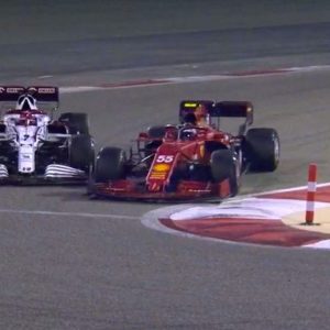 WATCH: Carlos Sainz collides into Kimi Raikkonen during Day 3 of pre-season testing in Bahrain