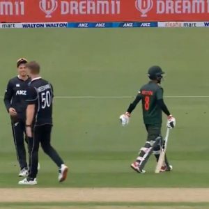 "Worst way to get out": Mohammad Mithun run out in unfortunate manner by Jimmy Neesham in Dunedin ODI