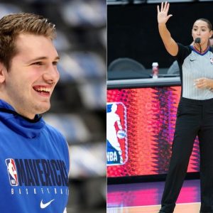 "Fouling in love with you": Luka Doncic hilariously flirts with female referee Ashley Moyer-Gleich during Mavs' 105-89 win over Kawhi Leonard's Clippers
