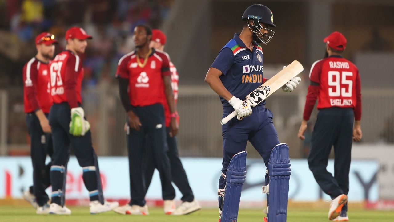 KL Rahul last 10 T20 innings score: Mark Wood castles Rahul for a duck in Ahmedabad T20I