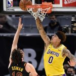 "There will be no more bink binks on this island": Lakers' Kyle Kuzma hilariously reacts to a video of him clamping up Stephen Curry