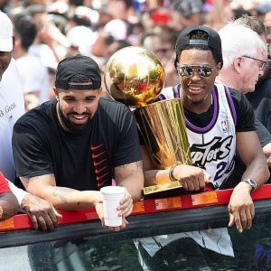 "I'm Kyle Lowry's translator": Drake video calls Raptors legend during post-game interview after their victory over Denver in what could be Lowry's final game