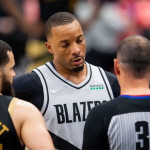 "Norman Powell forgot he's now on the Trail Blazers": Former Raptors star lined up on the wrong side of court ahead of the Blazers' 122-117 win