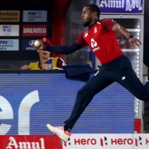 Chris Jordan catch to dismiss Suryakumar Yadav: Fans awestruck by Jordan's mind-blowing fielding effort in Ahmedabad T20I
