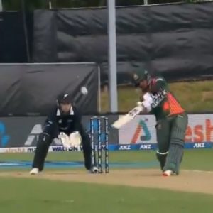 Mahedi Hasan six on ODI debut: Bangladeshi all-rounder hits second ball for six to get off the mark in ODI cricket
