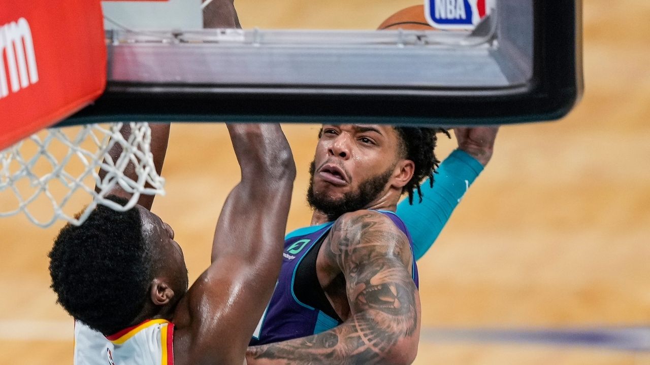 "Miles Bridges posterizes Clint Capela": Hornets' high-flier becomes a Dunk of the Year candidate with a murderous slam over the Hawks' center