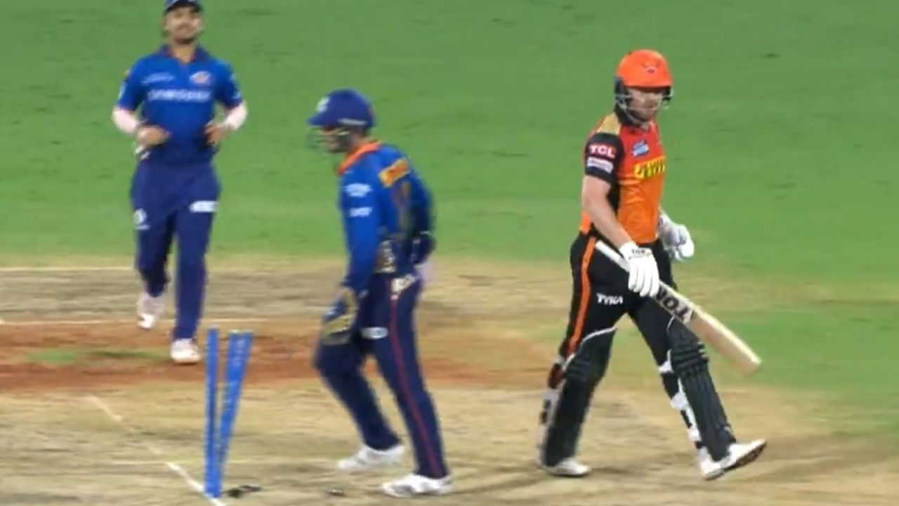 Bairstow hit wicket in cricket: Jonny Bairstow registers rare dismissal in MI vs SRH IPL 2021 match