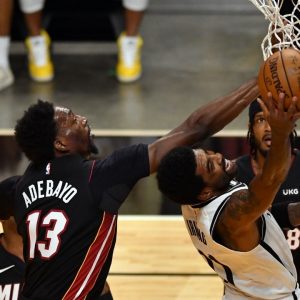 "Bam Adebayo held Kyrie Irving to 0-of-8": Heat star's exemplary defense allows them to beat Brooklyn Nets, break 3-game losing streak