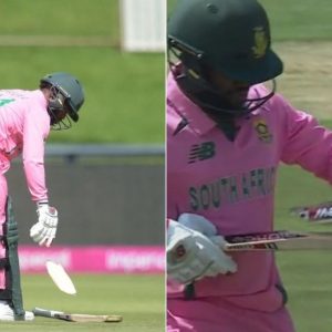 Johannesburg ODI: Faheem Ashraf breaks Temba Bavuma's bat in 2nd SA vs PAK ODI