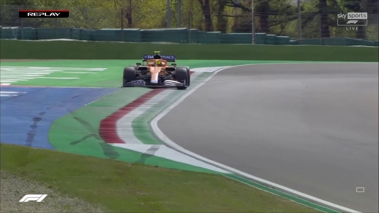 F1 Track Limits 2021: Lando Norris denied 1st lane start with track limit violation at Imola