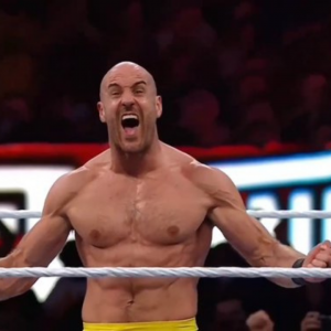 Cesaro takes down Seth Rollins in his first singles match at Wrestlemania