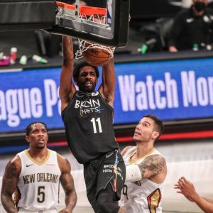 "Kyrie Irving has dunked more than Blake Griffin this year": The Nets point guard elicited a ton of shocked reactions from NBA fans after dunking on Zion Williamson and co