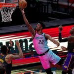 “Don’t do that!” Jimmy Butler talks trash to Andre Drummond after drilling clutch jumper over him in Heat win over Lakers without LeBron James