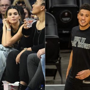 "Devin Booker set a new high score versus Kylie Jenner on Pop A Shot": Suns star was filmed by Kendall Jenner contesting Kylie at shooting hoops