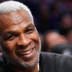 Charles Oakley grins at the camera, as part of a game at Madison Square Garden Mandatory Credit: USA Today