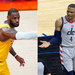 "As players we want to see who threw popcorn on Russell Westbrook": LeBron James reacts to Sixers fan throwing popcorn on Wizards star's head in Game 2 vs Joel Embiid and co