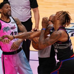 "Don't put OG in the game cause he's looking to fight": Jimmy Butler hilariously reacts to Heat veteran Udonis Haslem getting ejected in just three minutes of his season debut