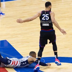 "Russell Westbrook, you're too small": Ben Simmons taunts Wizards star after making light work of him from the post in Game 3 win