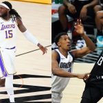 “They said Montrezl Harrell was the problem with the Clippers”: Lakers big man throws shade at Paul George and co following their embarrassing loss to Luka Doncic and the Mavericks in Game 2