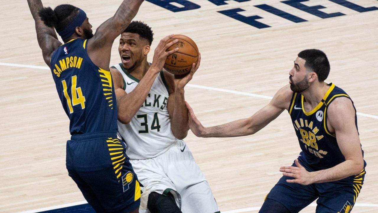“I almost pooped”: Giannis Antetokounmpo hilariously trolls himself on Instagram after dropping 40 points in a Bucks win against the Pacers
