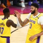 "That's a dirty play!": Anthony Davis calls out Devin Booker as the Suns' star shoves Dennis Schroder in the final minutes of Game 3