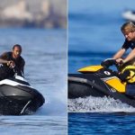 Lewis Hamilton and Nico Rosberg holidaying amidst the Mediterranean waves