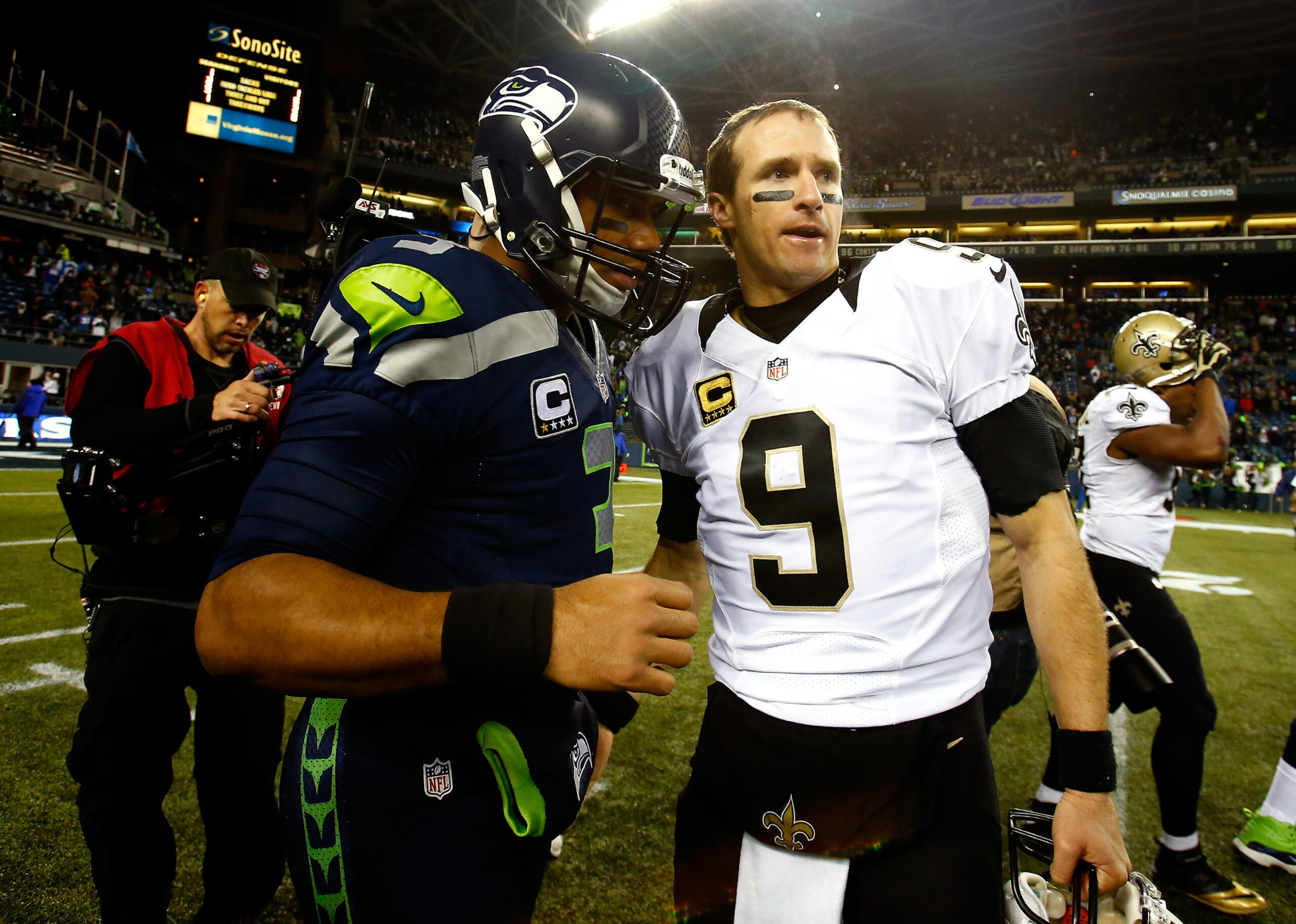 Russell Wilson and Drew Brees