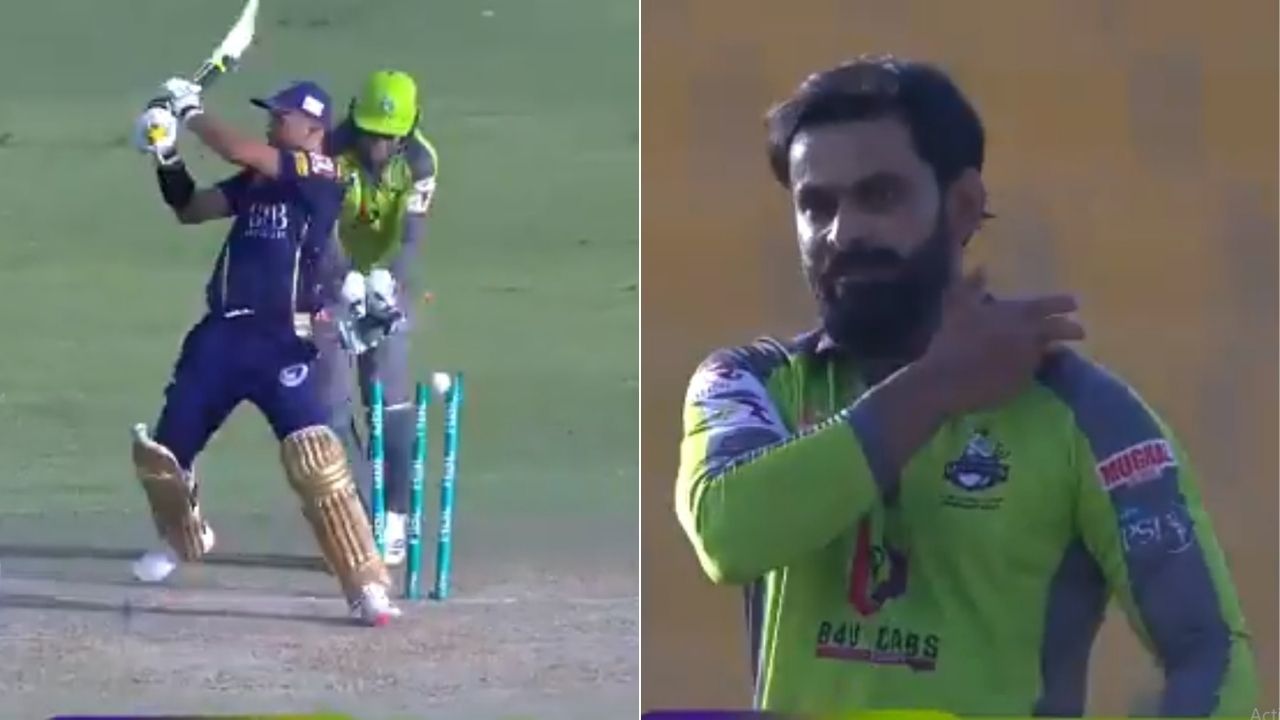 Mohammad Hafeez brush-off celebration: Watch Hafeez's funny celebration after dismissing Jake Weatherald in PSL 2021