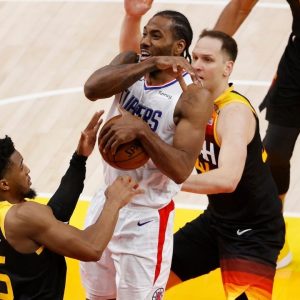 "KAWHI LEONARD, THIS WAS YOUR MOMENT! YOU DEFERRED": Skip Bayless launches an assault over the abysmal final play by the Clippers in Game 1 against the Jazz