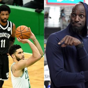 "Kyrie Irving, you stomped 'Lucky', that's not cool": Kevin Garnett berates Nets star for stomping on Celtics logo after Game 4 win