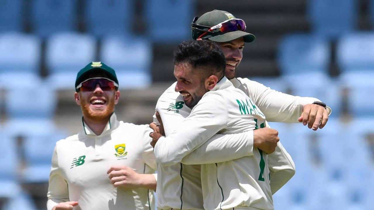 Keshav Maharaj hat-trick video: Maharaj picks three in three as South Africa tighten grip on St Lucia Test