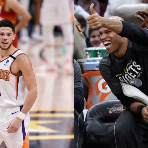 "Devin Booker, this might set a bad precedent": Richard Jefferson roasted on NBA Twiter by Suns star for being unusually snowflakey take regarding 'Suns in 4' fan