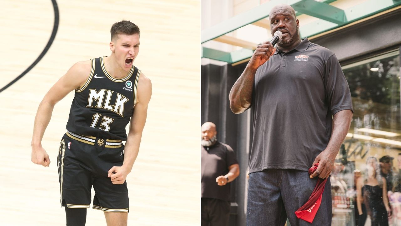 "Shaq, you're improving at Serbian": Bogdan Bogdanovic praises the Lakers legend for his effort at learning Serbian after Hawks take Game 4 win vs Bucks