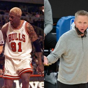 “Dennis Rodman intentionally missed shots to get extra rebounds”: Steve Kerr provides a hilarious anecdote for the Bulls legend’s insane rebounding stats