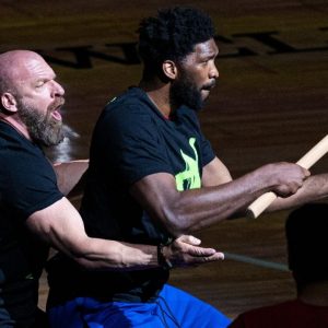 "Triple H rings Liberty Bell with Joel Embiid watching": WWE star kicks off Sixers vs Hawks Game 2 as Trae Young lights up Wells Fargo Arena