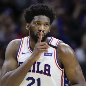 "Joel Embiid becomes the fastest player at the center position to record 50+ points and 10+ rebounds": The Philly big man ties his career-high in 27-minutes, with fans chanting MVP at the Wells Fargo Center