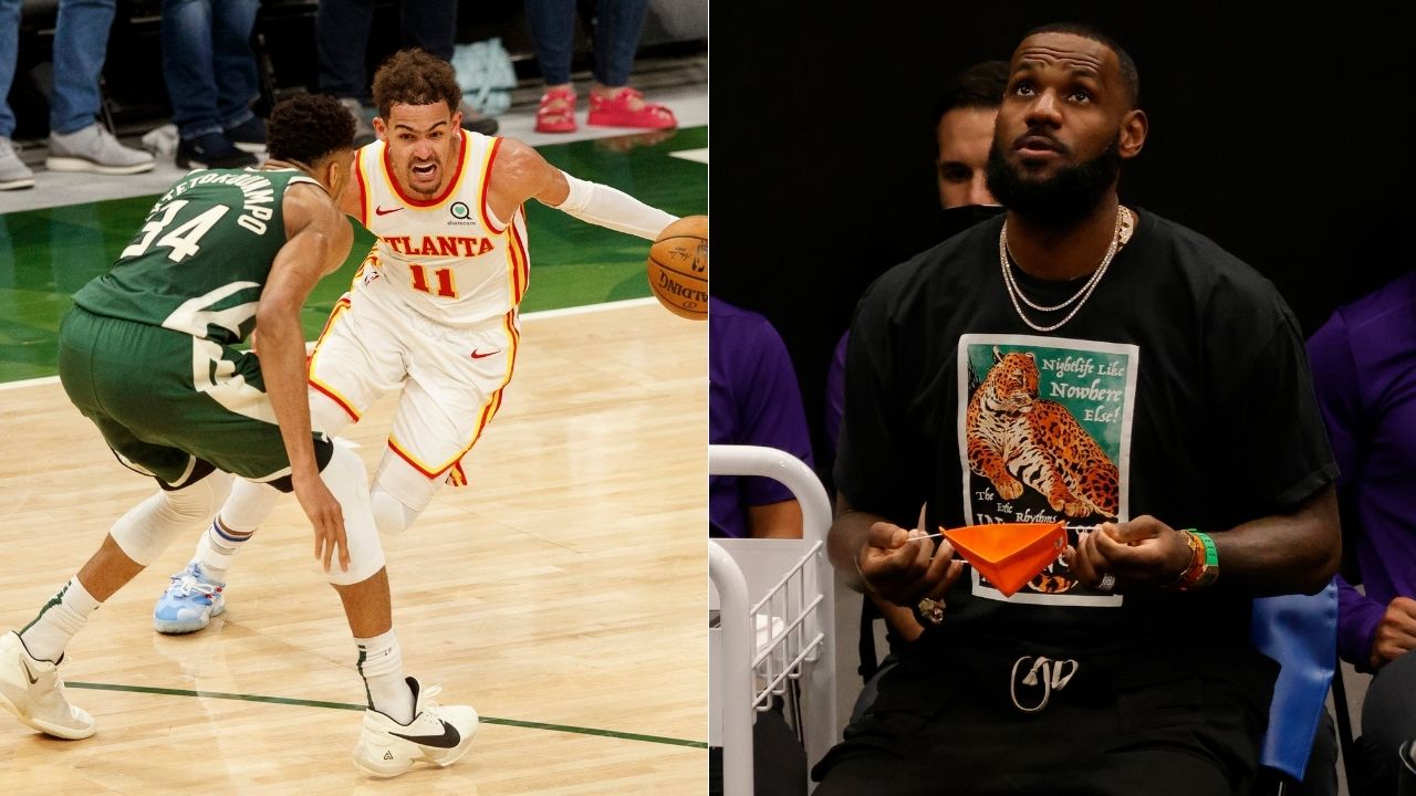 "Trae Young ties LeBron James for most points by a player at age 22 or younger": Hawks star records a career playoff high in Game 1 road win vs Bucks