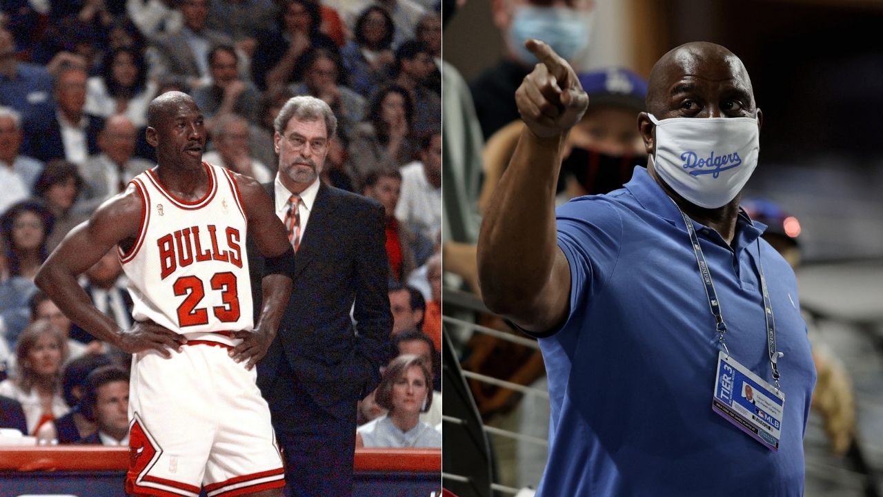 "Michael Jordan said I'm going to sit here in the air": Magic Johnson describes the GOAT's greatest play ever - a 360 dunk on Hall of Famer David Robinson