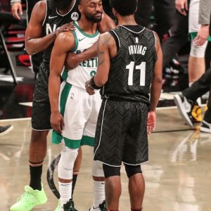 'Kyrie Irving's stomp on Celtics logo wasn't treated with anger': Boston's management were shocked by Celtics stars' reaction to Kyrie's antics