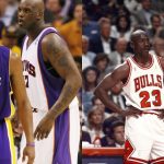 “Take Michael Jordan’s jersey off and wear your own jersey”: Shaquille O’Neal told Kobe Bryant to rep his own jersey after the Lakers beat the Nets in the 2002 NBA Finals