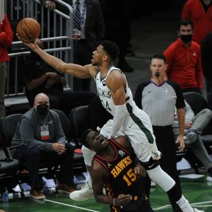 "PJ Tucker has diamonds in his shoes!": Giannis jokes around with former James Harden teammate as Bucks board team plane to Atlanta for Game 3